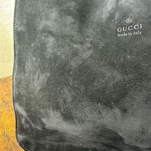 Gucci Suede Hobo Bag Black W/ Certificate of Authenticity - Picture 8 of 16